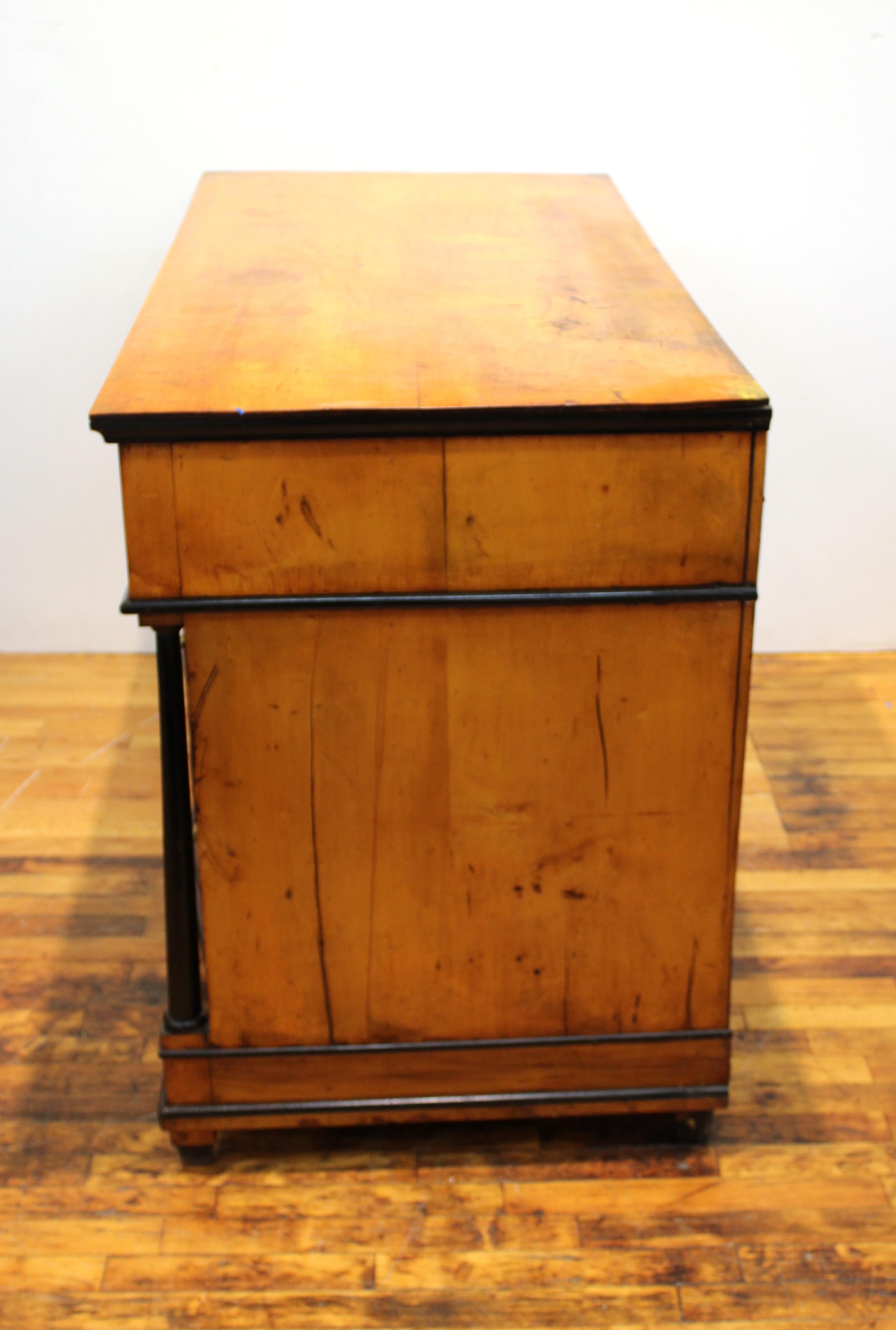 European Biedermeier Large Commode with Three Drawers