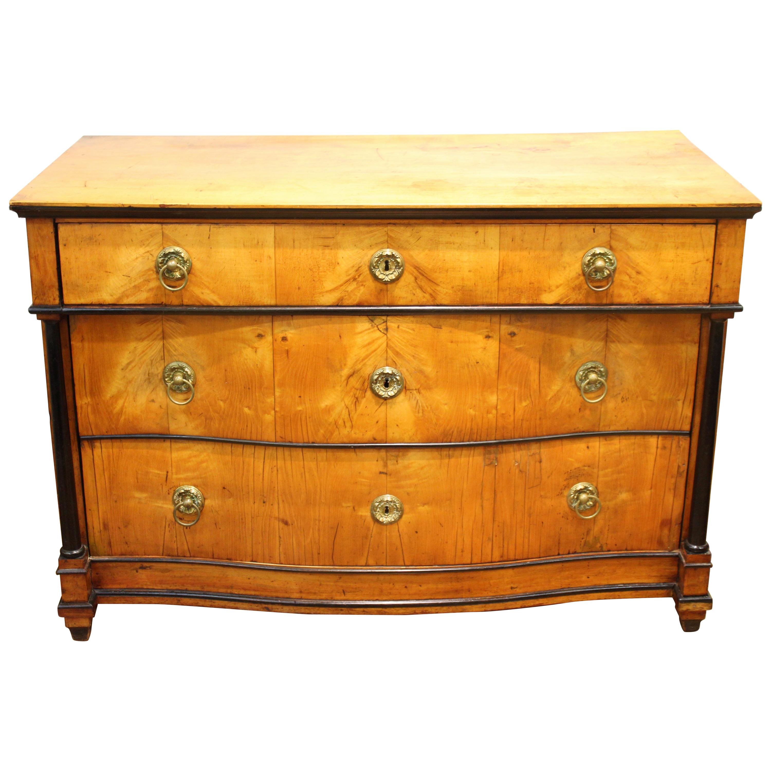 Biedermeier Large Commode with Three Drawers
