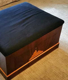 Biedermeier Large Walnut Pouf  Denmark