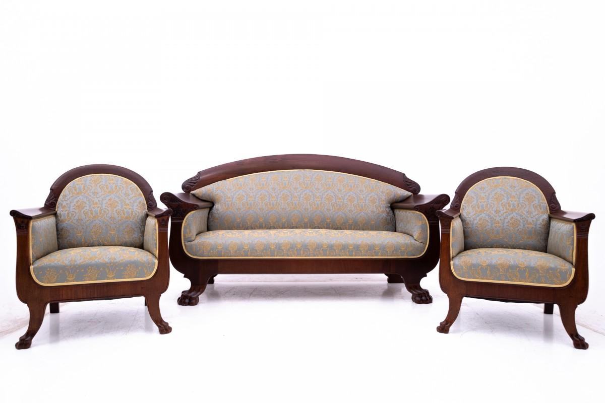 Biedermeier living room set, Northern Europe, circa 1880.