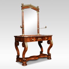 Biedermeier Mahogany and Marble Topped Dressing Table
