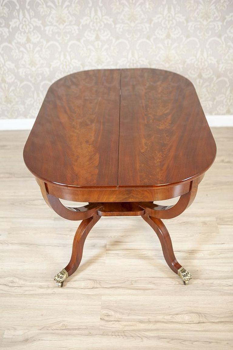 Biedermeier Mahogany Center Table from the Late 19th Century For Sale 1