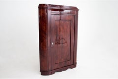 Biedermeier Mahogany Corner Cabinet from circa 1900
