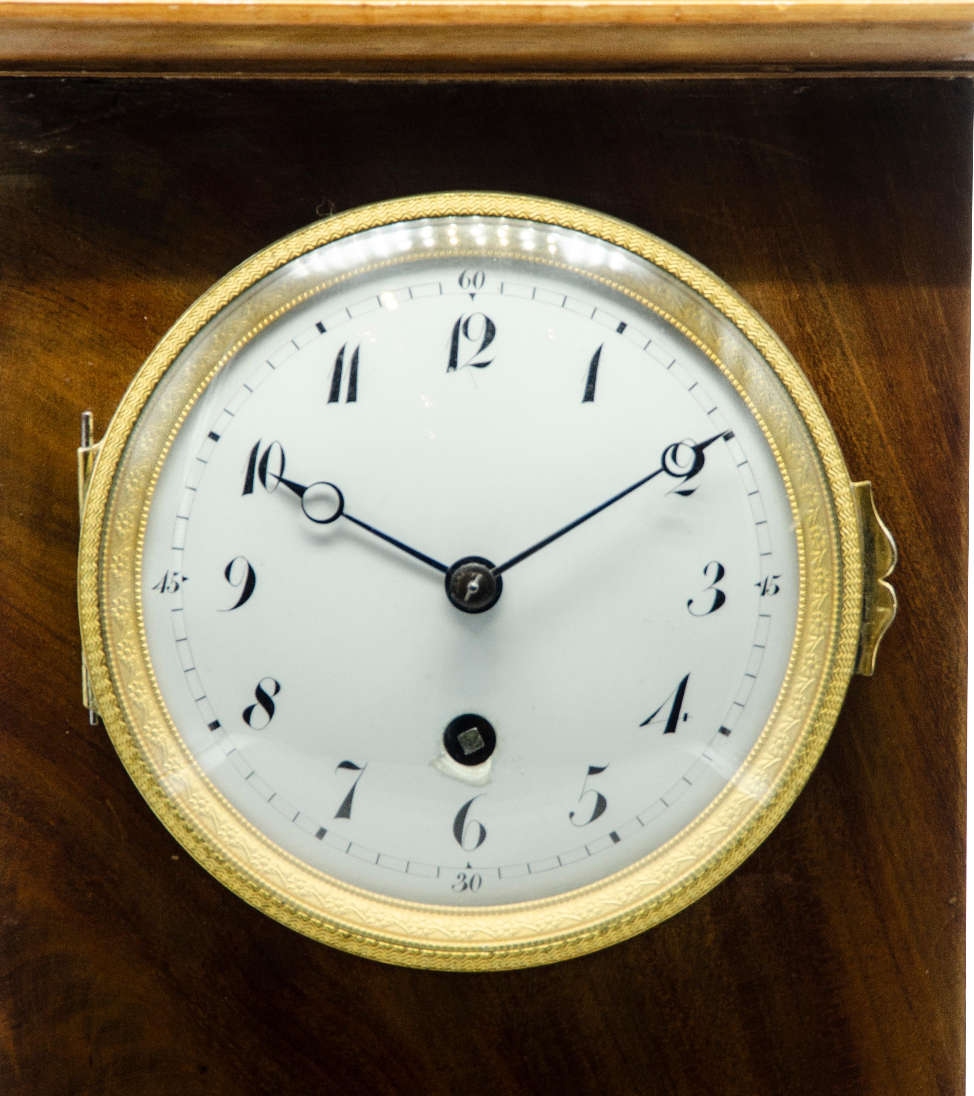 Biedermeier Mahogany Mantle Clock 5