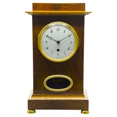 Biedermeier Mahogany Mantle Clock