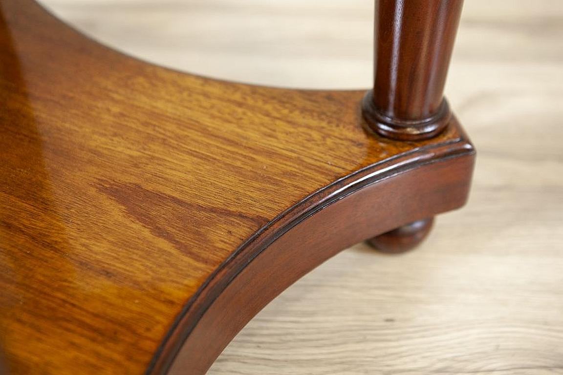 Biedermeier Mahogany Oval Side Table from the Late 19th Century For Sale 6