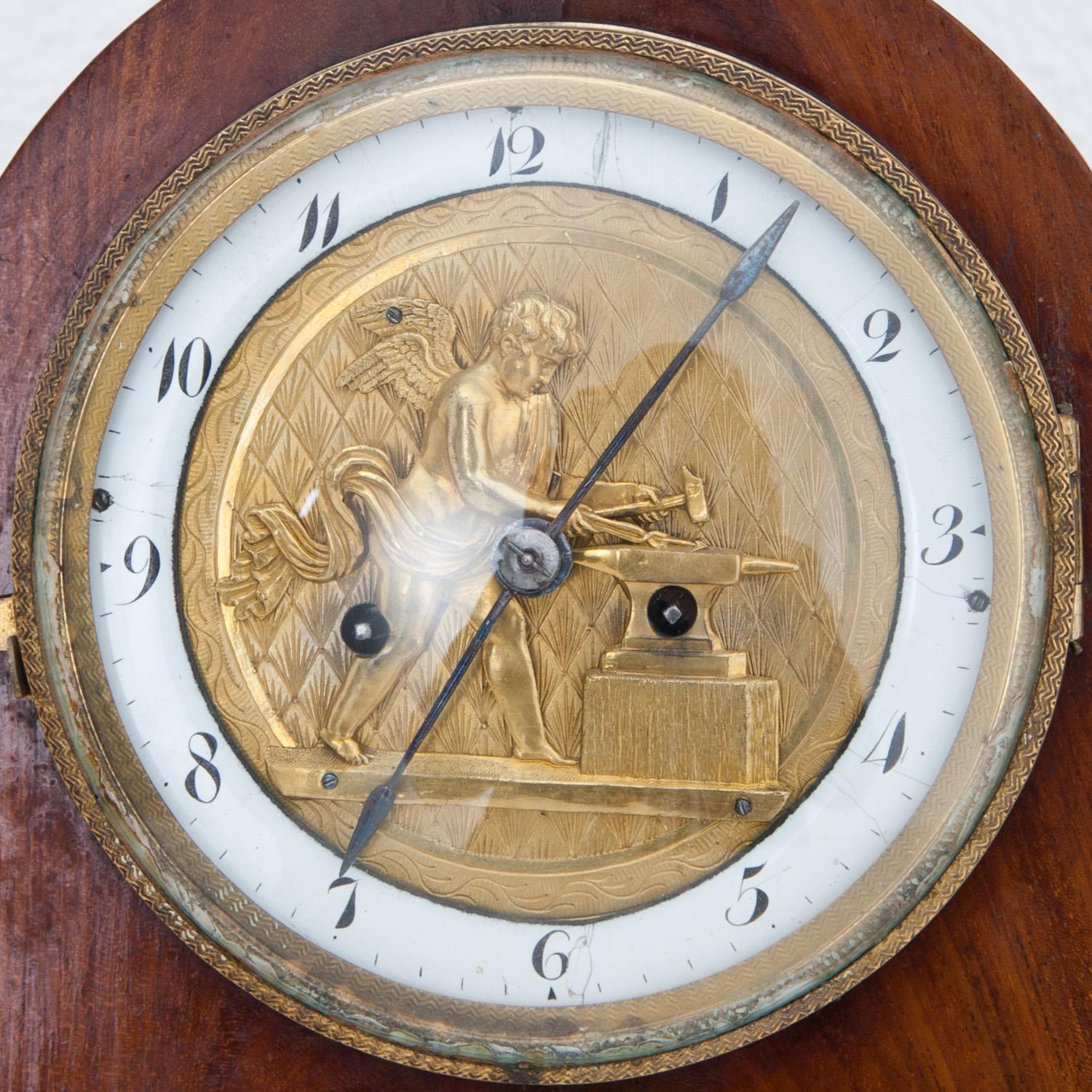 Early 19th Century Biedermeier Mantel Clock, Northern Germany Prob. Bremen, circa 1820