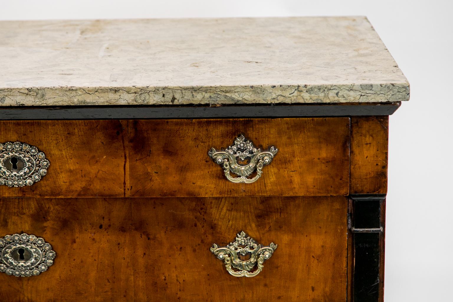 Biedermeier Marble-Top Chest In Good Condition For Sale In Wilson, NC