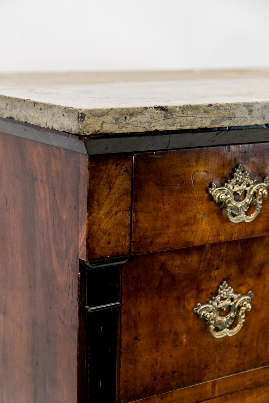 Biedermeier Marble-Top Chest For Sale 1