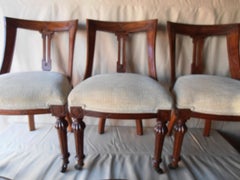 Biedermeier Mid-19th Century Mahogany Dining Room Side Chairs