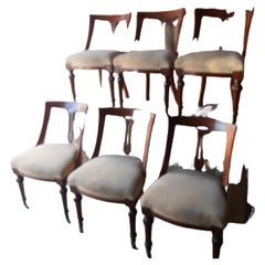 Biedermeier Mid-19th Century Mahogany Dining Room Side Chairs