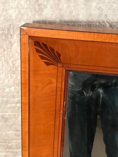Biedermeier Mirror, 1820, cherry with marquetry