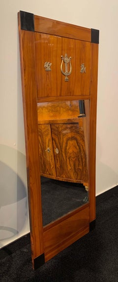 Biedermeier Mirror, Cherrywood and Brass, South Germany, circa 1810s