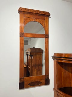 Biedermeier Spiegel, Mahagoni, Birke und Thuja Roots Wood, Österreich, um 1820