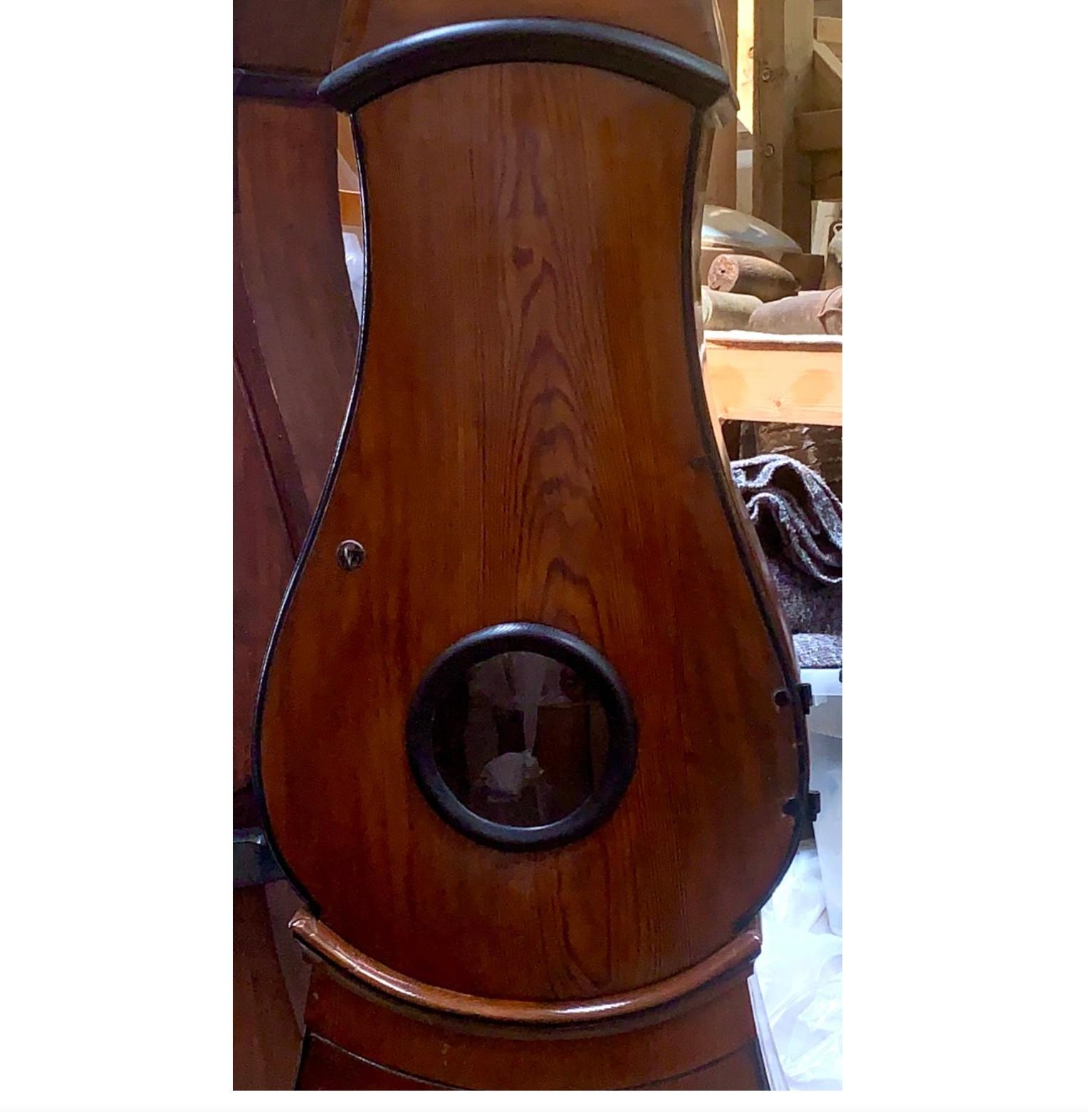 Gustavian Biedermeier Mora Clock Swedish Antique 1800s Folk Art Brown For Sale