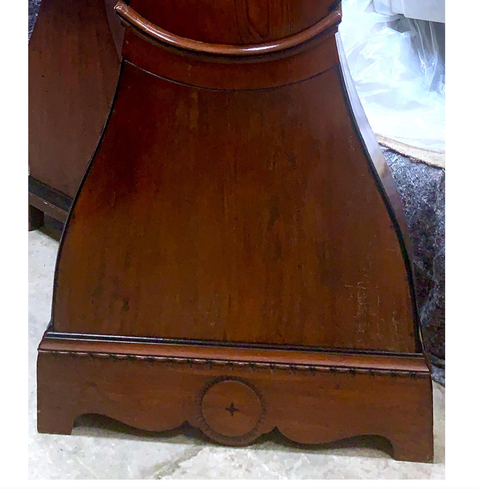 Polished Biedermeier Mora Clock Swedish Antique 1800s Folk Art Brown For Sale