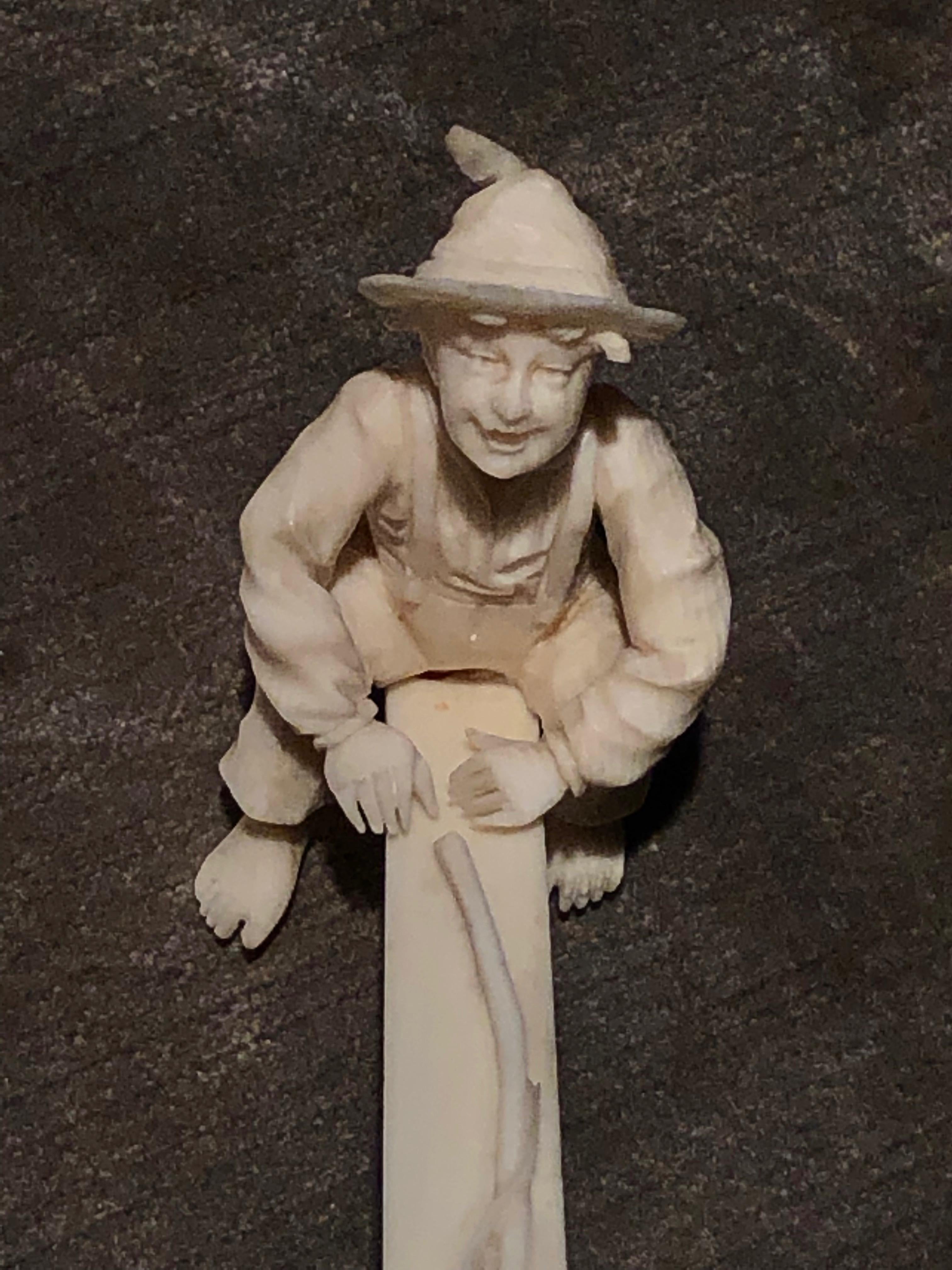 Biedermeier Natural Bone Small Statue, circa 1830 For Sale 2