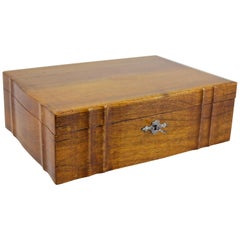 Antique Biedermeier Nut Wood Box, Austria, circa 1850