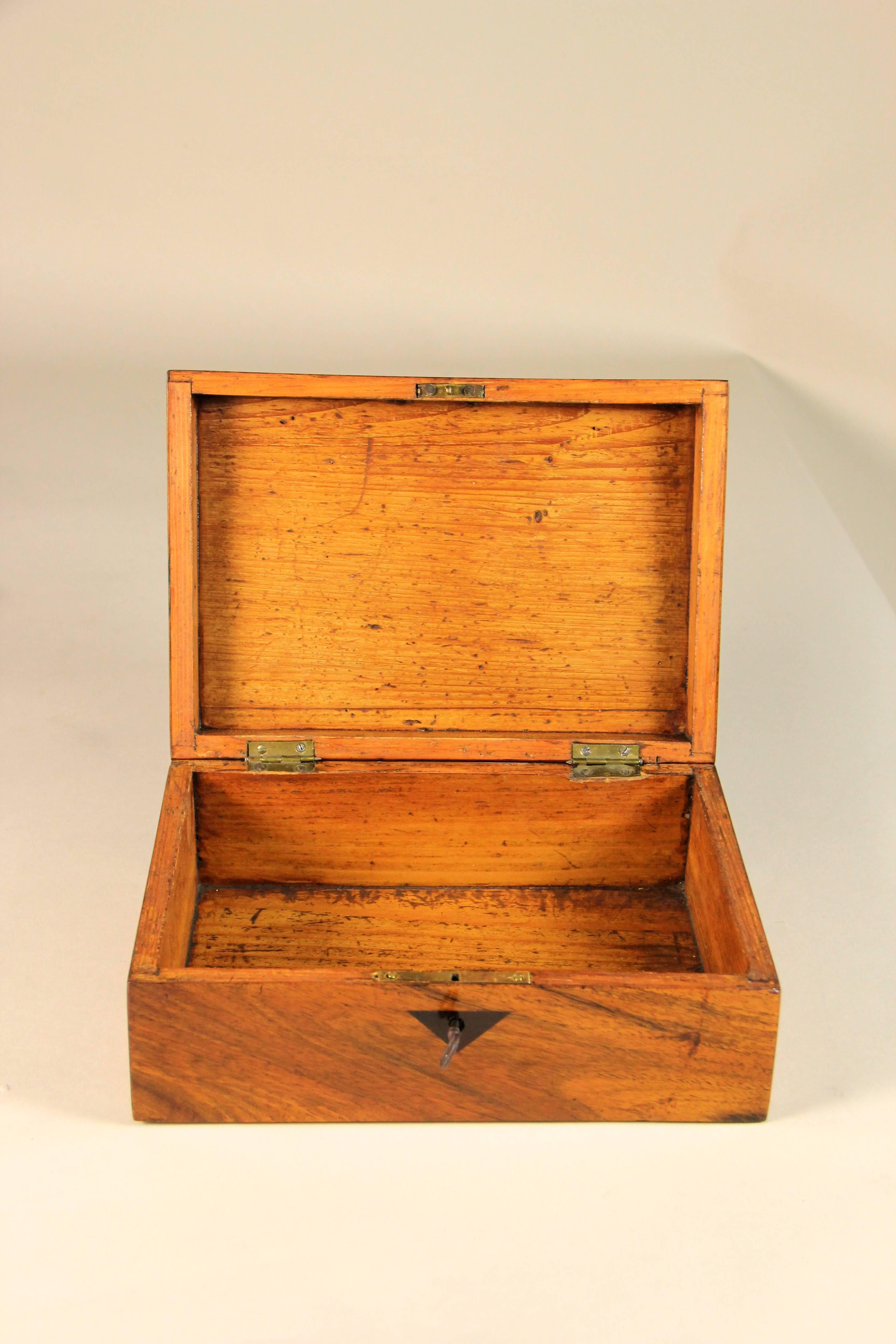 Austrian Biedermeier Nut Wood Box Early 19th Century, Austria, circa 1835