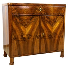 Biedermeier Nutwood Trumeau Commode 19th Century, Austria, circa 1835 Biedermeier Nutwood Trumeau Commode 19th Century, Austria, circa 1835