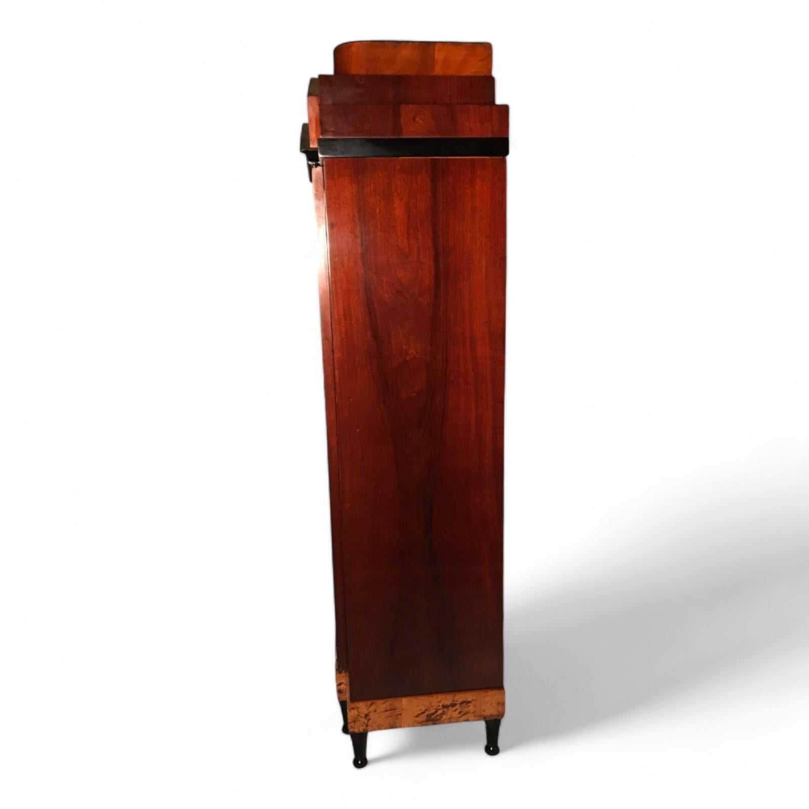 Marquetry Biedermeier One-Door Wardrobe, Berlin 1815-20 For Sale