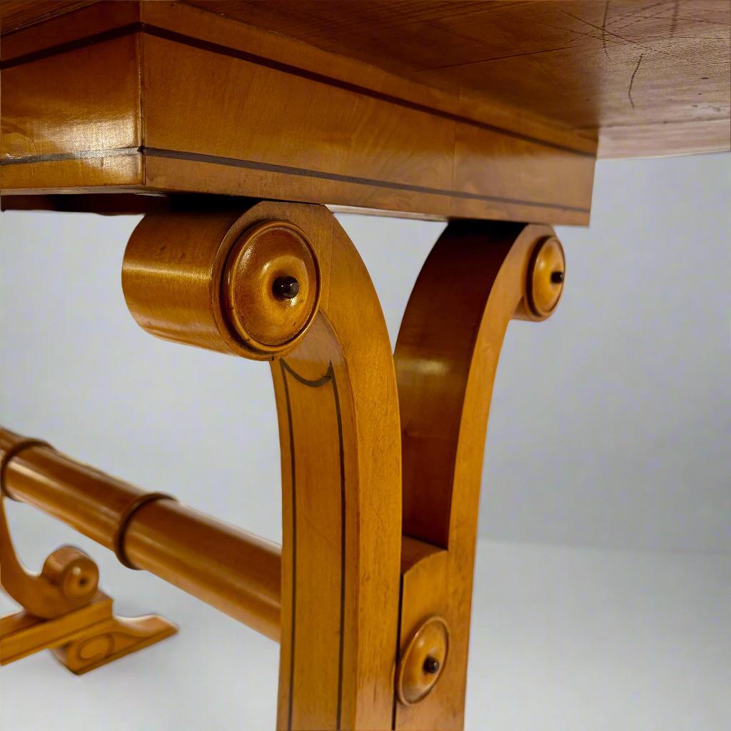 19th Century Biedermeier Oval Library Table For Sale