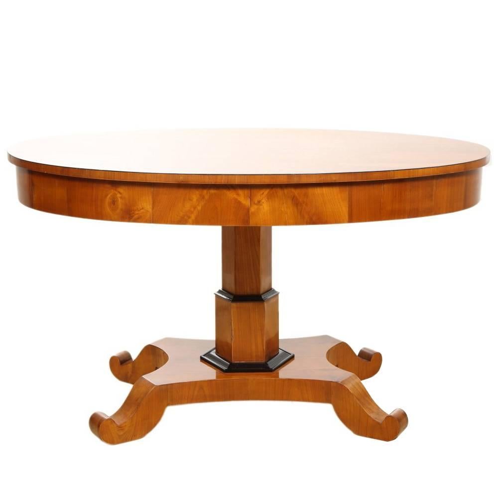 Biedermeier Oval Salon Table, circa 1820 For Sale