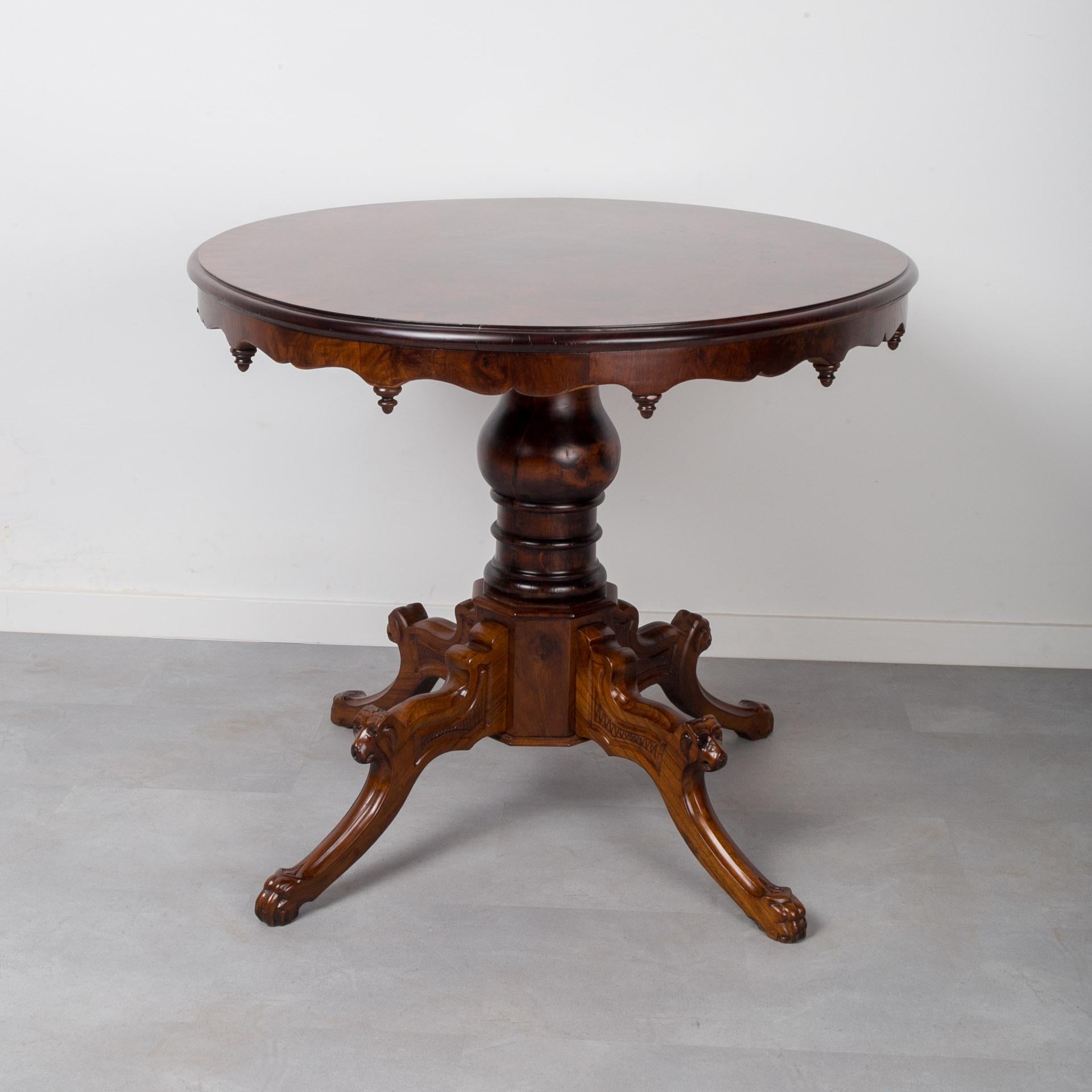 European Biedermeier Oval Table, Germany, 19th Century For Sale