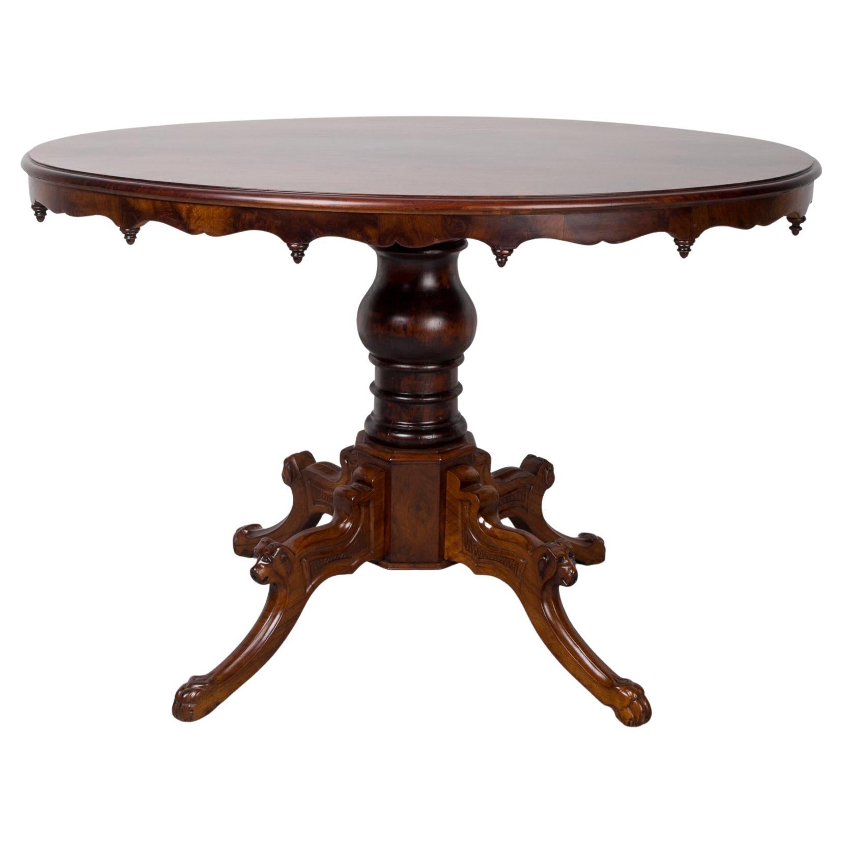 Biedermeier Oval Table, Germany, 19th Century For Sale