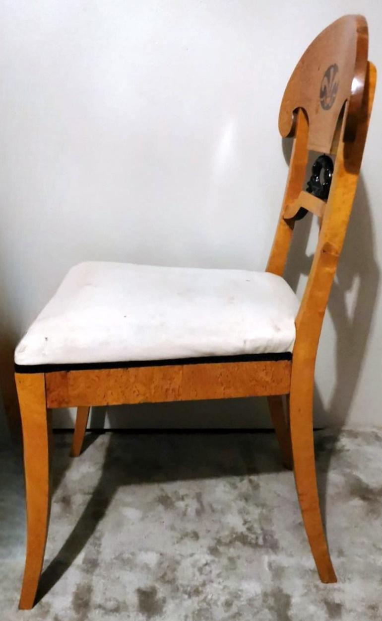 Paire de chaises autrichiennes Biedermeier style Joseph Danhauser en vente 3