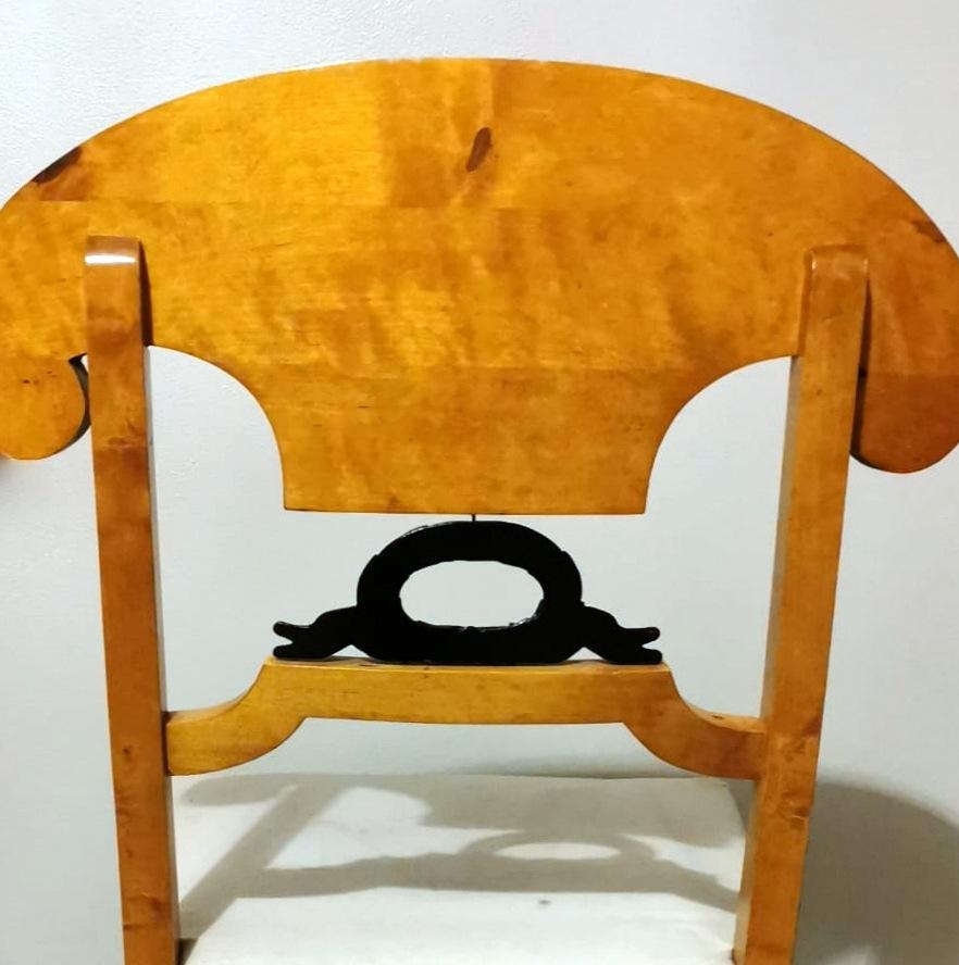 Biedermeier Pair Of Austrian Chairs Joseph Danhauser Style For Sale 10
