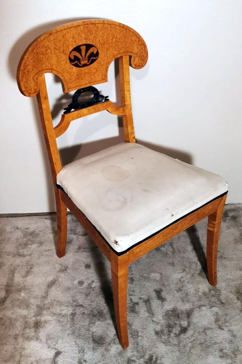 Paire de chaises autrichiennes Biedermeier style Joseph Danhauser en vente 2