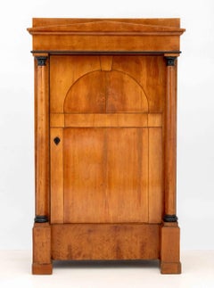 Biedermeier Partial Ebonized Fruitwood Armoire, 19th Century