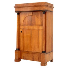 Biedermeier Partial Ebonized Fruitwood Armoire, 19th Century