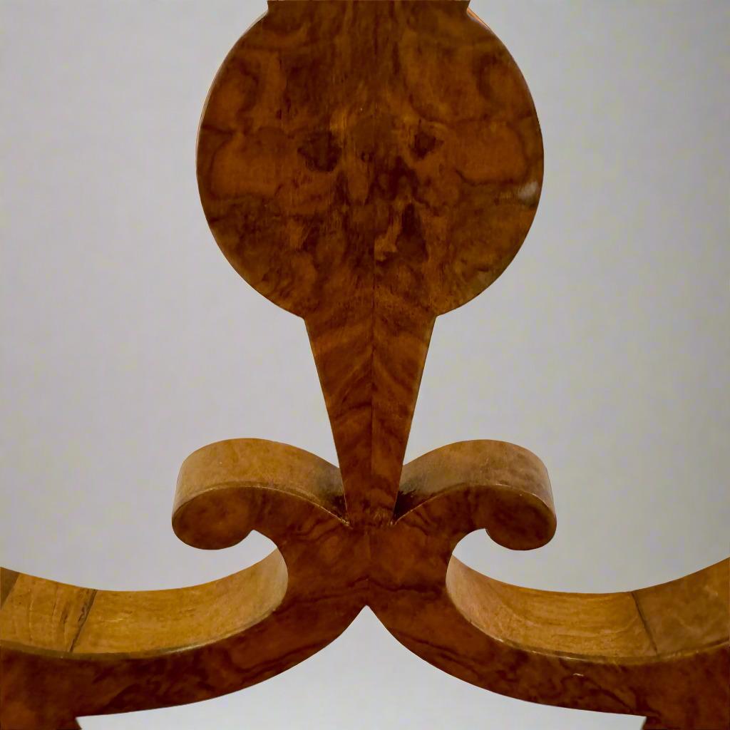 Biedermeier-Stuhl aus Nussbaum-Maser Österreich um 1820 (19. Jahrhundert) im Angebot