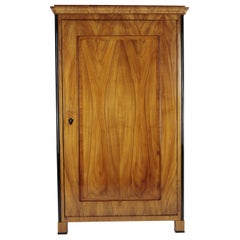 Biedermeier Period Cupboard, Cherrywood Veneered, circa 1830-1940