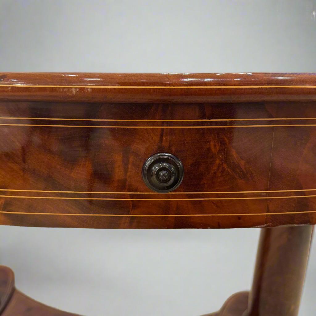 Biedermeier Period Oval Mahogany Library Table desk Germany For Sale 8