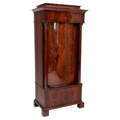 Antique Biedermeier Pillar Cabinet, 1st Half 19th Century