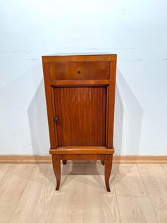 Biedermeier Pillar Cabinet, Cherry Veneer, South Germany circa 1820