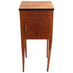 Biedermeier Pillar Cabinet, Cherry Veneer, South Germany, circa 1820
