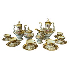 Antique Biedermeier Porcelain Coffee & Tea Service 19th C