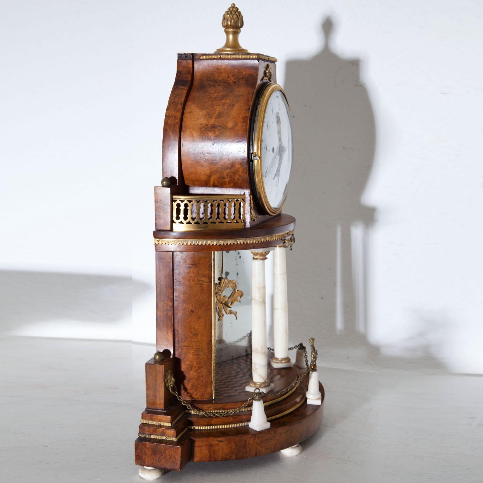 Biedermeier Portal Clock, probably Vienna ca. 1820/30 For Sale 6
