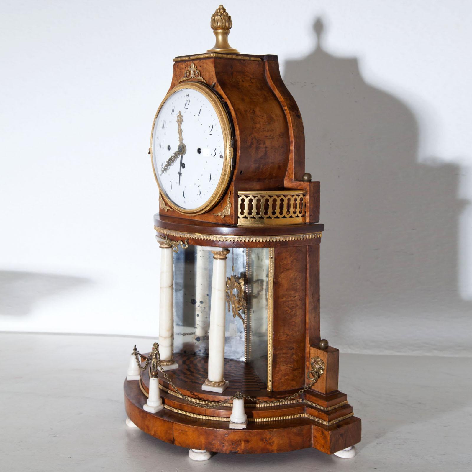 Biedermeier Portal Clock, probably Vienna ca. 1820/30 For Sale 7