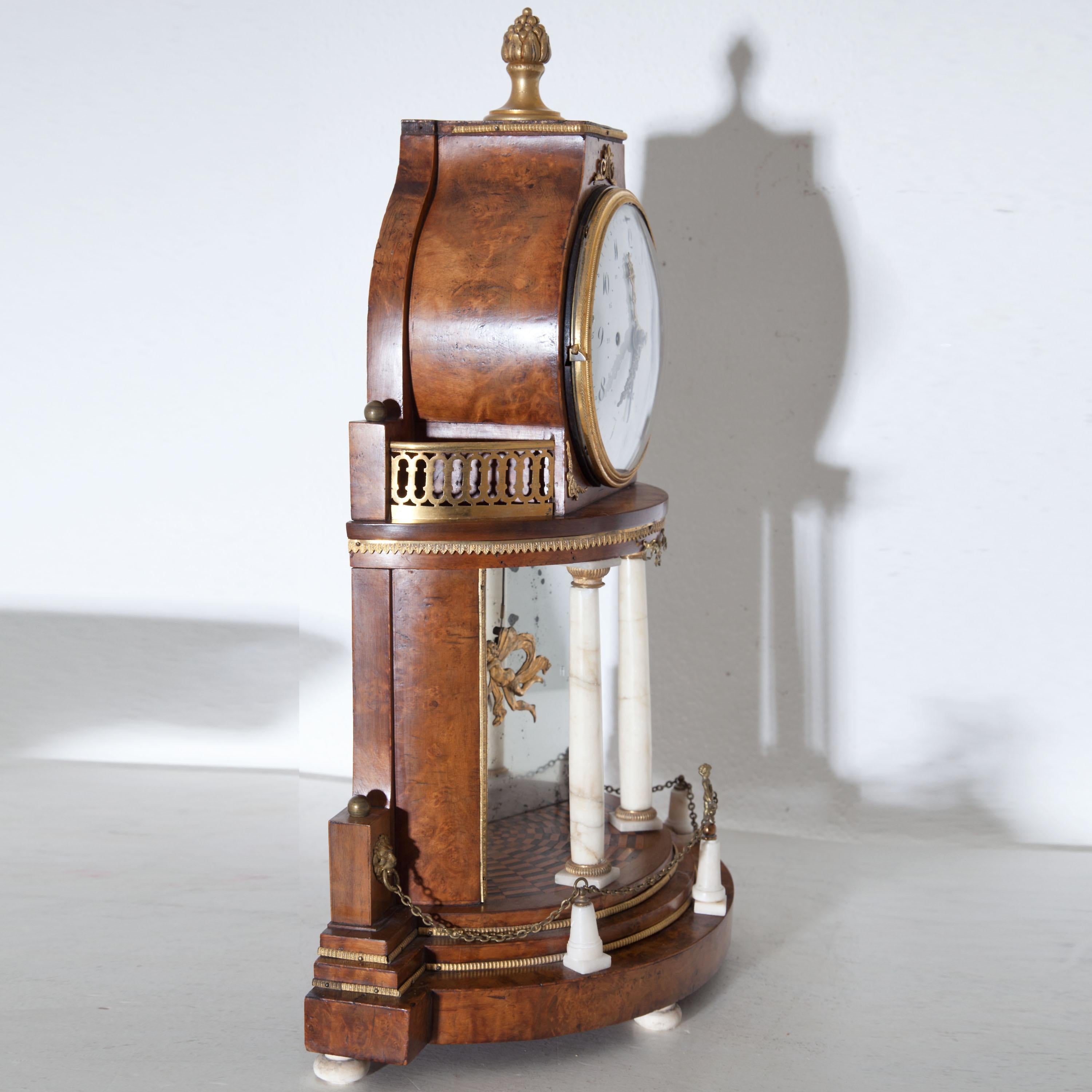 Biedermeier Portal Clock, Probably Vienna, circa 1820-1830 In Good Condition In Greding, DE