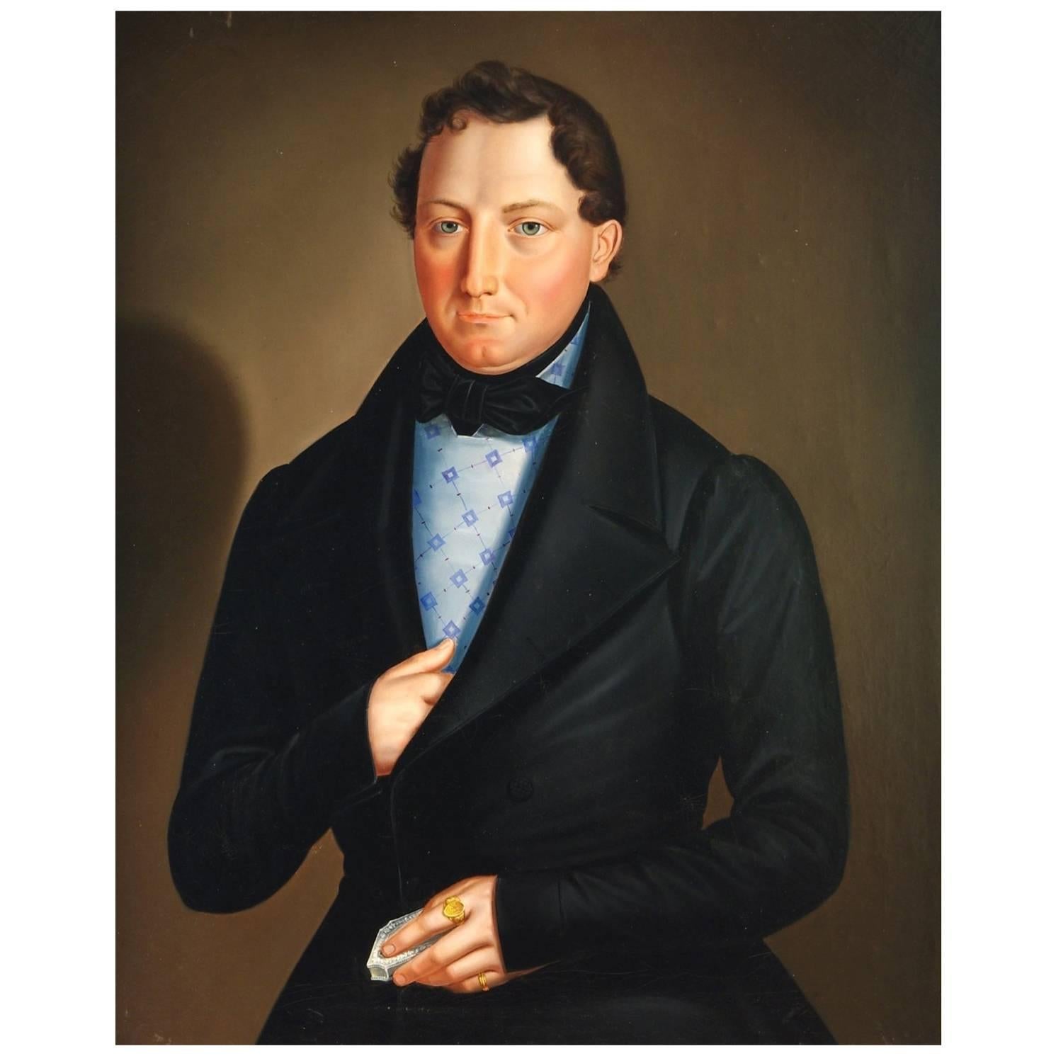 Biedermeier Portrait of a Gentleman, circa 1820