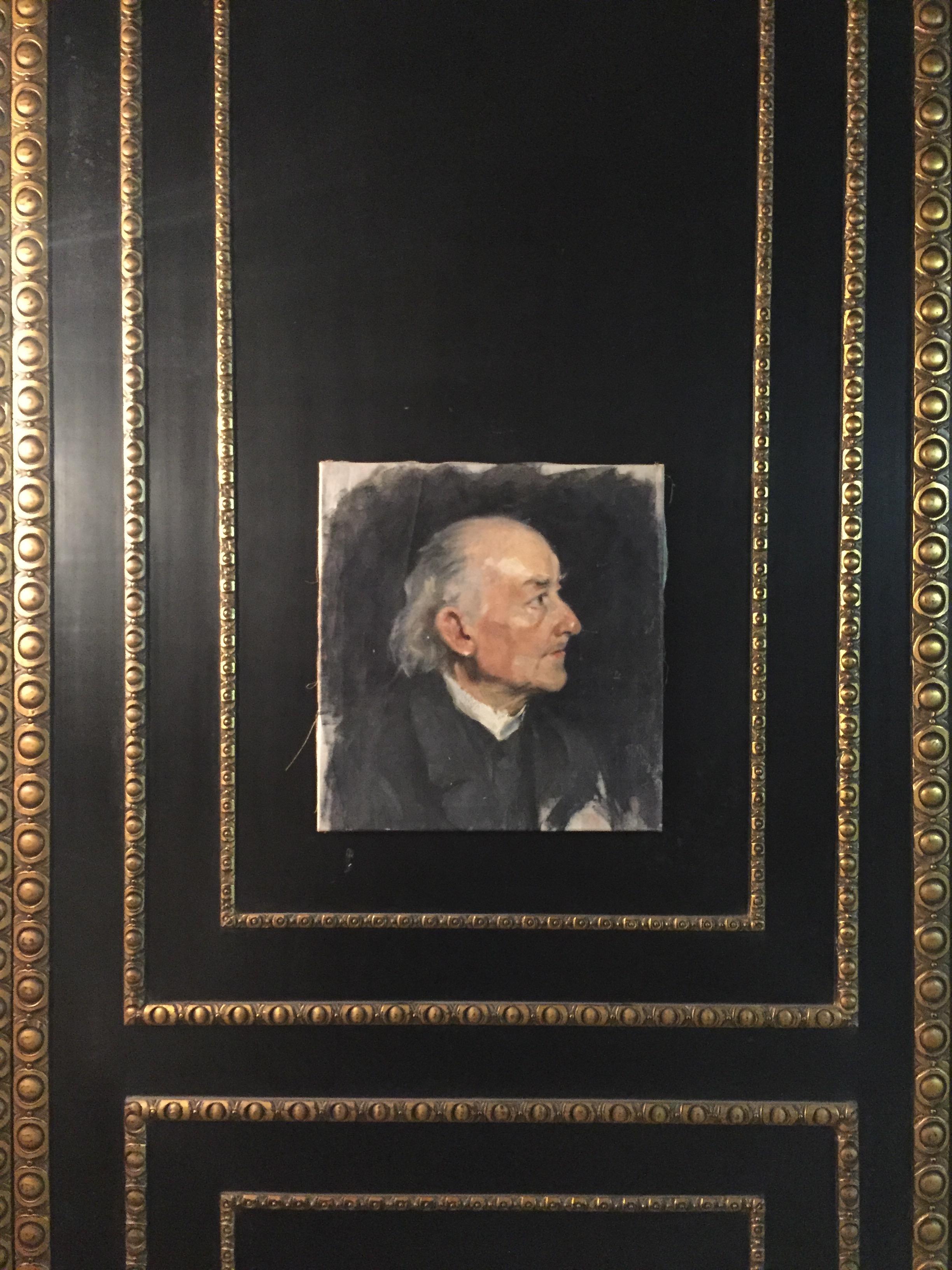 Portrait d'un vieil homme de Biedermeier, vers 1830 Bon état - En vente à Berlin, DE