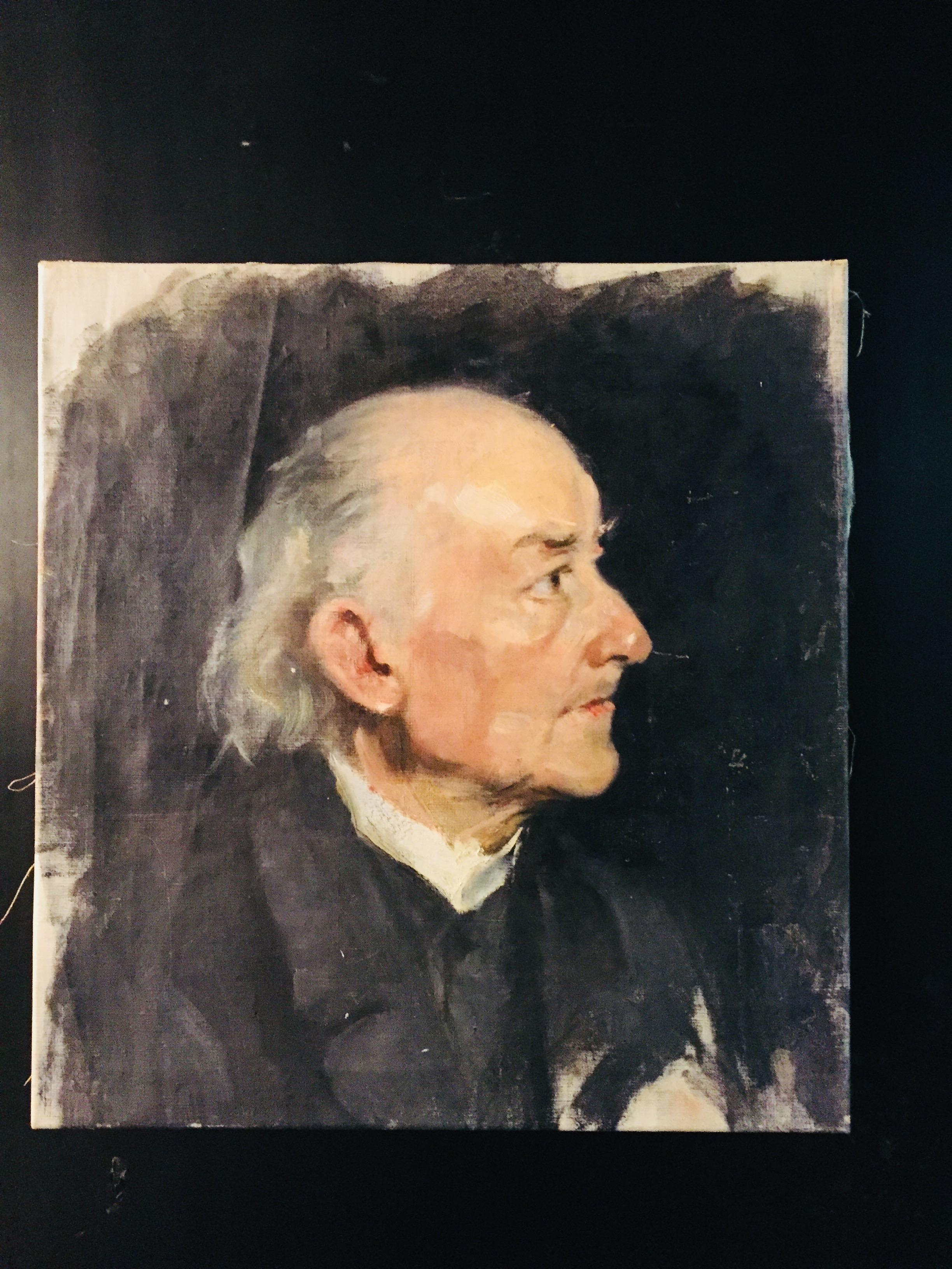 Toile Portrait d'un vieil homme de Biedermeier, vers 1830 en vente