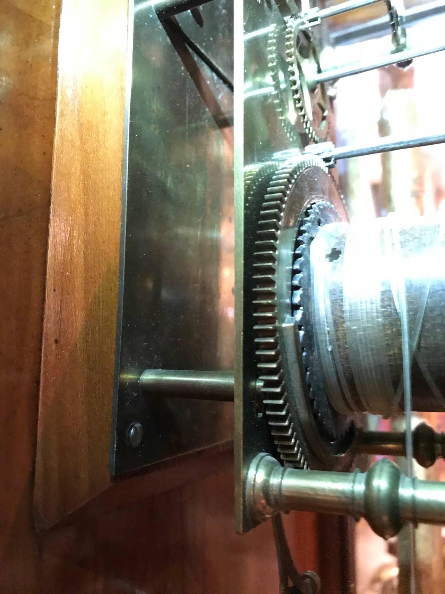 Biedermeier Regulator Longcase Clock in Fruitwood Case 4