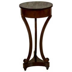 Antique Biedermeier Round Mahogany Flowerbed or Table, circa 1860