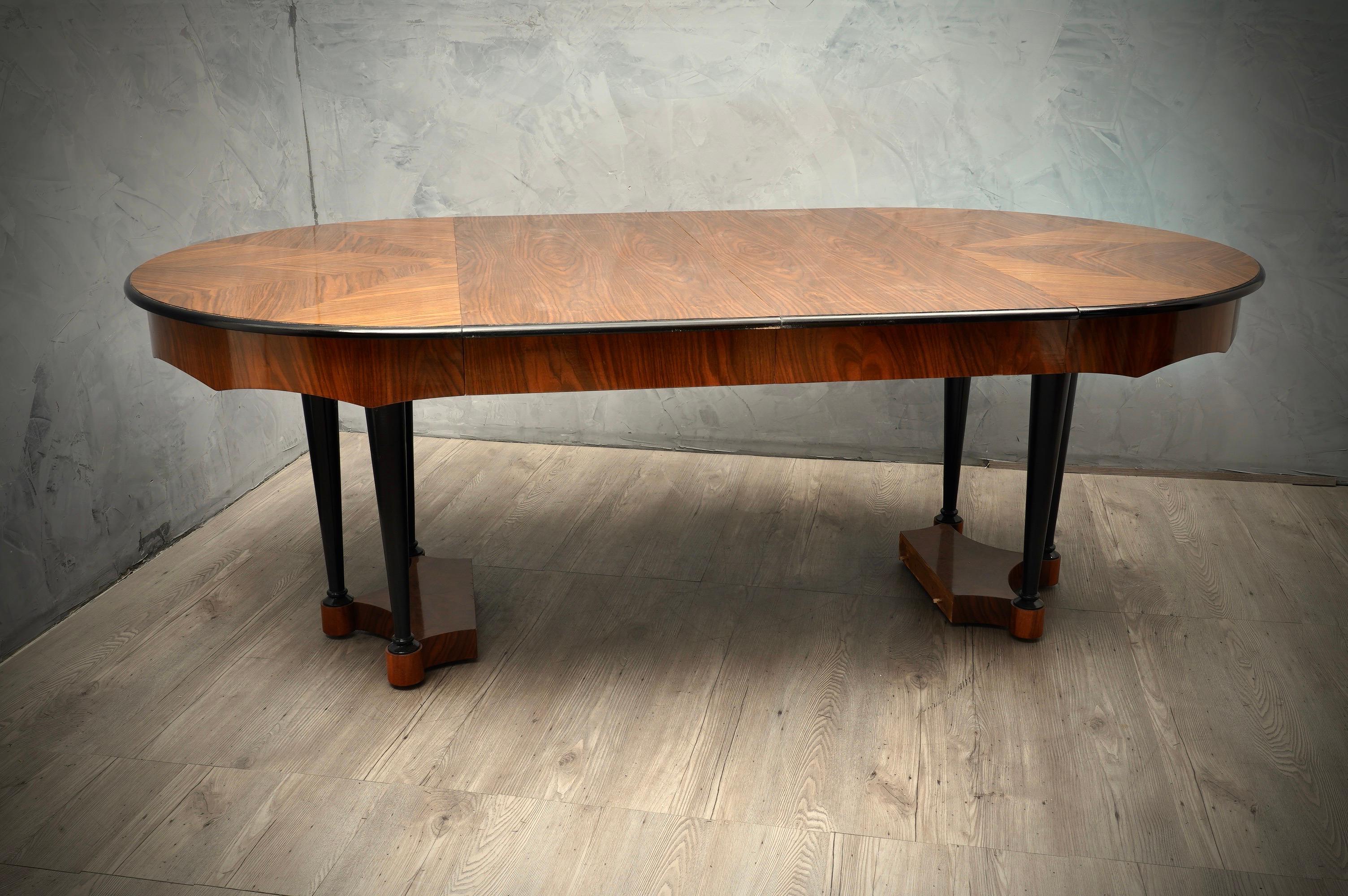 antique round walnut dining table